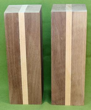 Blank #733 - Walnut & Cherry - 2 Blanks ~ 3" x 3" x 9" ~ $34.99